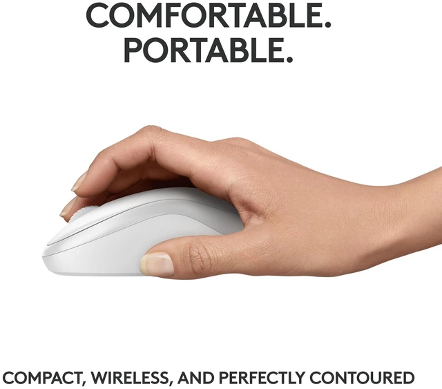 Alt view image 12 of 14 - M240 Compact Silent Bluetooth Wireless Mouse - Off White | Bluetooth connectivity, no USB receiver, quiet clicks, 3 non-customizable buttons, 18-month battery life, PC Mac compatible