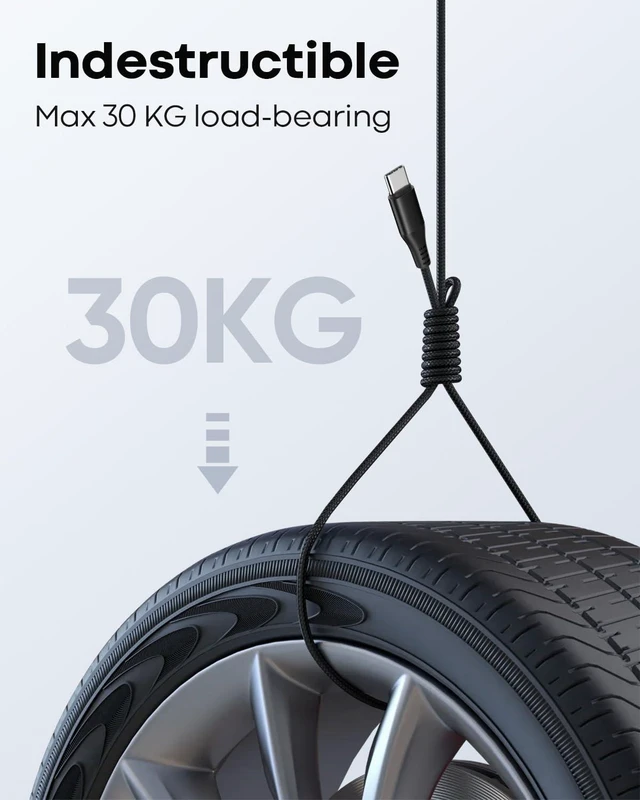 Alt view image 14 of 14 - 20FT USB C to USB C Cable 60W, Extra Long Type C Charger Fast Charging Cord, Premium Nylon Braided USB C Charger Cable Compatible with Galaxy/iPad Pro/MacBook/LG/Switch/Pixel and Other Type C Devices