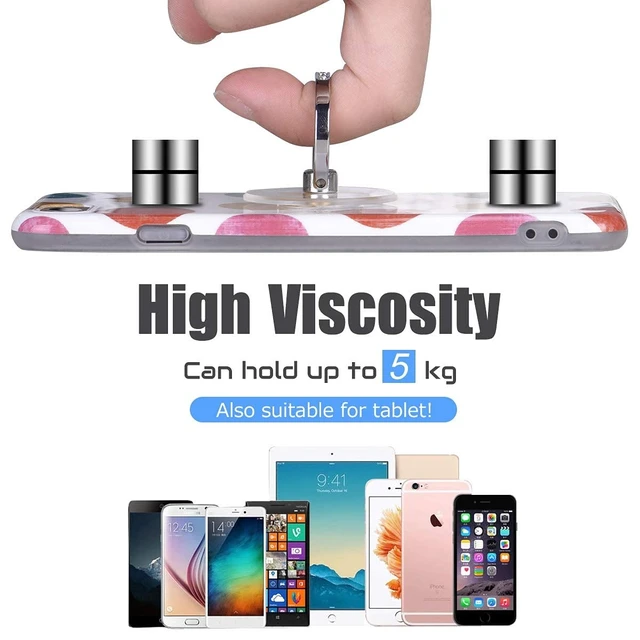 Alt view image 12 of 12 - Transparent Phone Ring Holder Grip - Clear Cell Phone Ring Stand Holder Finger Grip Kickstand 360° Rotation, Compatible with Most of Phones, Tablets and Case (2 Silver Diamond)