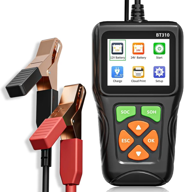 Alt view image 8 of 14 - 12V/24V Car Battery Load Tester Automotive 100-2000 CCA Alternator & Charging Analyzer, QR Code Cloud Report No App Needed, for Car Truck SUV Motorcycle Snowmobile Boat