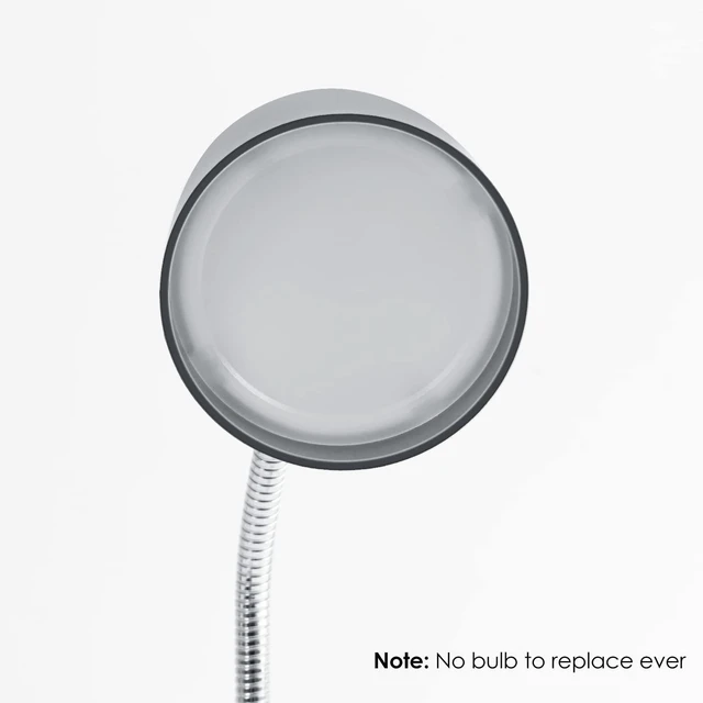 Alt view image 10 of 14 - LED Desk Lamp, 3.5W 240LM 4000K Cool White Study Lamps for Bedroom and Office, Eye Protection, ETL Listed Silver Table lamp