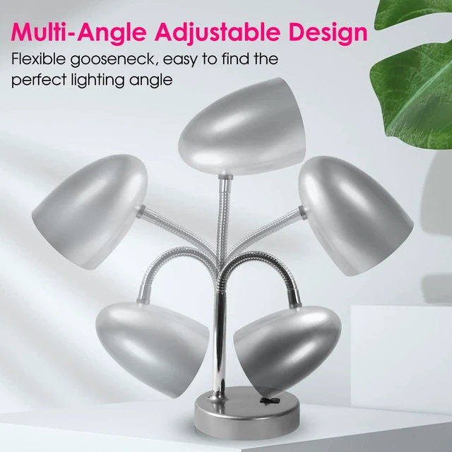 Alt view image 11 of 14 - LED Desk Lamp, 3.5W 240LM 4000K Cool White Study Lamps for Bedroom and Office, Eye Protection, ETL Listed Silver Table lamp