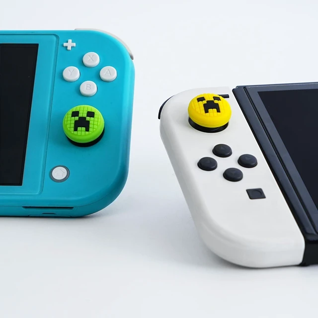 Alt view image 10 of 12 - Cute Thumb Grips Caps Compatible with Switch 1/OLED/Lite Joy con, Kawaii Joystick Cap Grip 4PCS Soft Silicone Switch Thumb Grips Protective Ergonomic Button Cover, Green