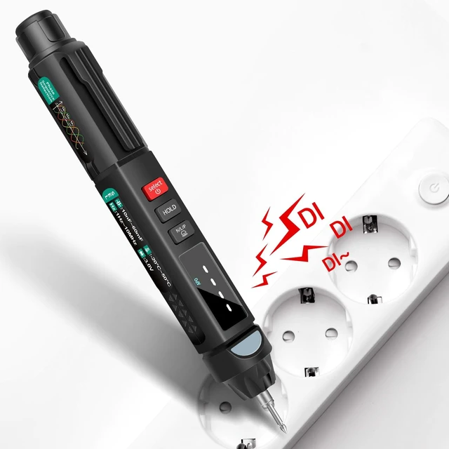 Alt view image 12 of 14 - Pen Type Digital Multimeter AC/DC Voltage Tester 6000 Counts Intelligent Professional Current Meter Non-Contact Voltmeter Sensor Pen Test with Resistance Continuity Capacitance Diode Live Wire