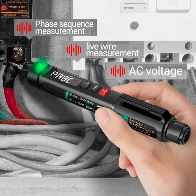Alt view image 11 of 14 - Pen Type Digital Multimeter AC/DC Voltage Tester 6000 Counts Intelligent Professional Current Meter Non-Contact Voltmeter Sensor Pen Test with Resistance Continuity Capacitance Diode Live Wire