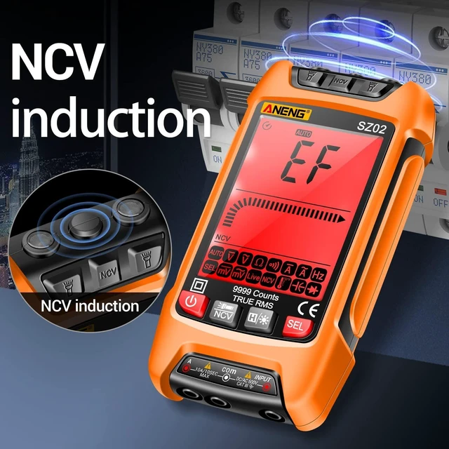 Alt view image 12 of 14 - Digital Multimeter Smart Testers TRMS 9999 Counts Anti-Burning Ohm Amp Volt Meter Measures NCV,AC/DC Current/Voltage,Resistance,Continuity,Capacitance,diodes,Auto-ranging Electrical Tools