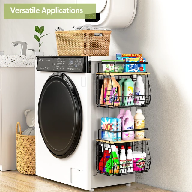 Alt view image 14 of 14 - Magnetic Shelf for Fridge: Fruit Potato and Onion Storage Bin - Magnetic Spice Rack for Refrigerator & Kitchen Counter - Pantry Organizers and Storage