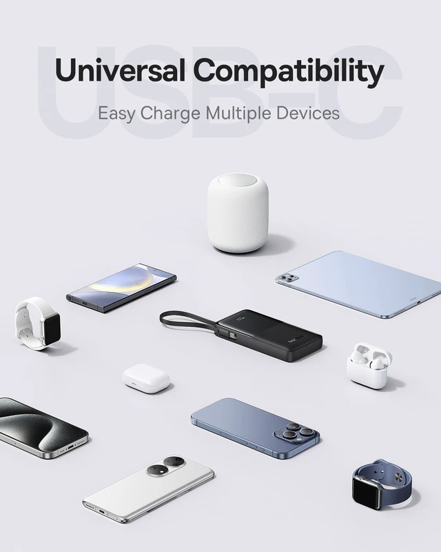 Alt view image 14 of 14 - Portable Charger, 10000mAh Fast Charging Power Bank, 22.5W PD3.0 QC3.0 Battery Pack Built-in USB C Braided Cable, Travel Essentials for iPhone 17 16 15, iPad, S25/S24, Indoor/Outdoor, Travel
