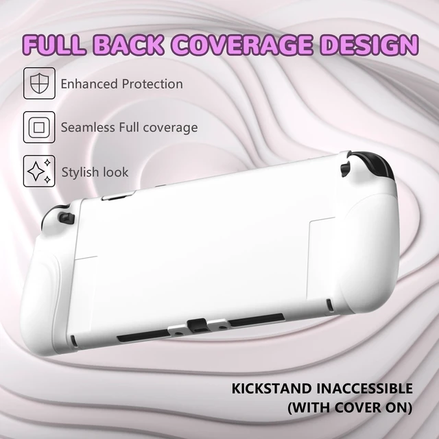 Alt view image 14 of 14 - Ranger Protective Case for Nintendo Switch 2 with Stand | Ergonomic Anti-Slip Silicone Grips, Dockable Hard Shell, 4 Thumbstick Caps | Quick-Release-Joycon Design Full-Body Cover, White