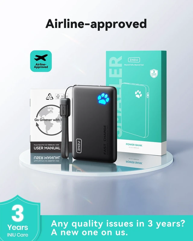 Alt view image 14 of 14 - 45W Fast Charging Portable Charger, Smaller 10000mAh Travel Power Bank