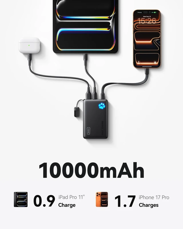 Alt view image 12 of 14 - 45W Fast Charging Portable Charger, Smaller 10000mAh Travel Power Bank