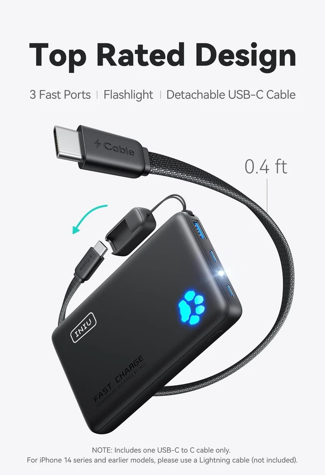 Alt view image 11 of 14 - 45W Fast Charging Portable Charger, Smaller 10000mAh Travel Power Bank