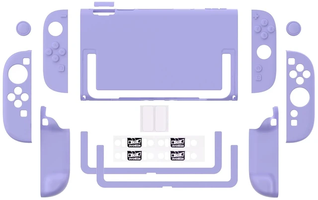 Alt view image 14 of 14 - Protective Case for Nintendo Switch 2 - Cute Dockable Hard Case Shell for Switch 2 with Thumb Grip & Sticker & Button Caps, Anti-Scratch & Shockproof Cover Skin - Light Violet