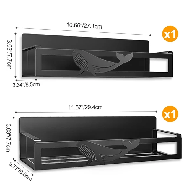 Alt view image 14 of 14 - Magnetic Spice Rack for Refrigerator, 2 Pack Metal Magnetic Shelf Organizer for Fridge Side, Strong Spice Storage Rack for Kitchen, Black