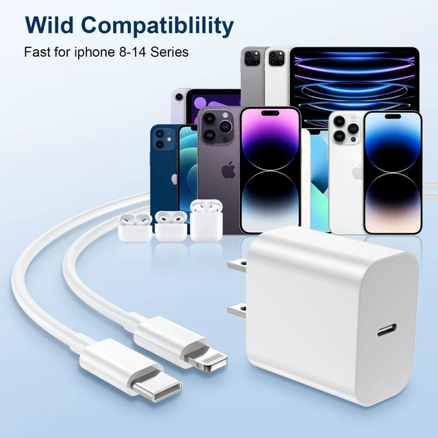 Alt view image 9 of 14 - iPhone Charger Fast Charging,20W PD USB C Wall Charger 4 Pack with 6FT Fast Charging Cable - Fast Charger for iPhone 14/14 Pro Max/13/13 Pro/12/12 Pro/11/11 Pro/XS, iPad