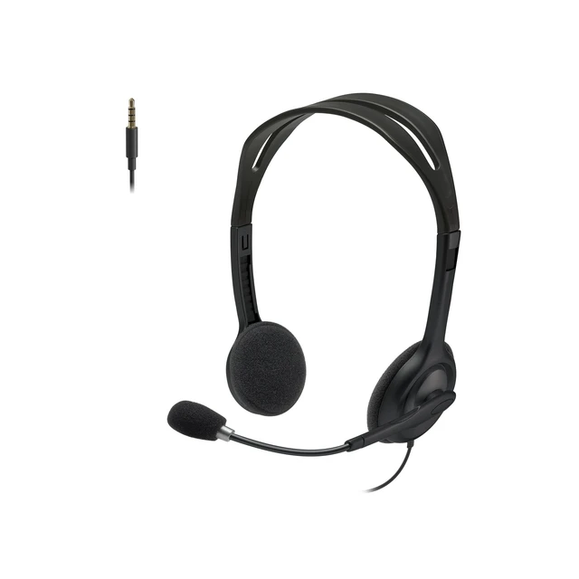 Alt view image 8 of 14 - Wired Headset, Stereo Headphones with Noise-Cancelling Microphone, 3.5 mm Audio Jack, PC/Mac/Laptop/Smartphone/Tablet - Black