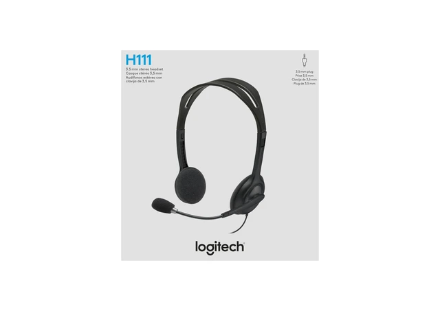 Alt view image 14 of 14 - Wired Headset, Stereo Headphones with Noise-Cancelling Microphone, 3.5 mm Audio Jack, PC/Mac/Laptop/Smartphone/Tablet - Black