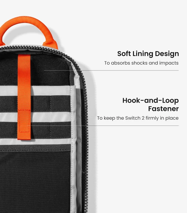 Alt view image 12 of 14 - Sling Crossbody Bag for Nintendo Switch 2, Protective Travel Chest Carrying Gaming Pouch with 8 Game Cartridges Slots