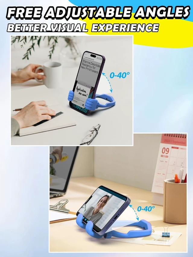 Alt view image 11 of 14 - Teen Boys Gifts for Men Adults Fathers Day Cell Phone Stand: UPGRADE Gifts for Kids Son Adjustable Lazy Thumbs Up Phone Holder for Desk Cool Gadgets Fun Gifts ideas for Him Husband Stocking Stuffers