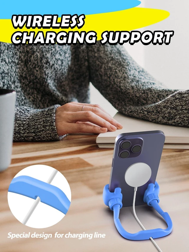 Alt view image 12 of 14 - Teen Boys Gifts for Men Adults Fathers Day Cell Phone Stand: UPGRADE Gifts for Kids Son Adjustable Lazy Thumbs Up Phone Holder for Desk Cool Gadgets Fun Gifts ideas for Him Husband Stocking Stuffers