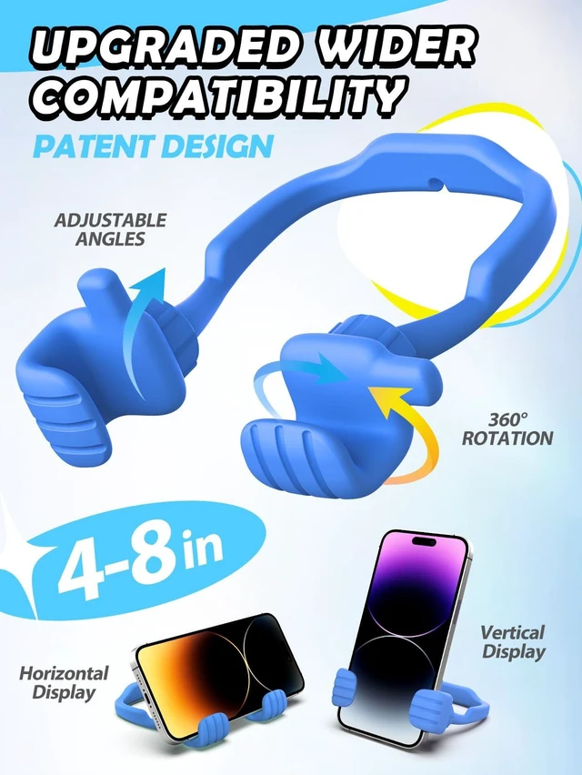 Alt view image 9 of 14 - Teen Boys Gifts for Men Adults Fathers Day Cell Phone Stand: UPGRADE Gifts for Kids Son Adjustable Lazy Thumbs Up Phone Holder for Desk Cool Gadgets Fun Gifts ideas for Him Husband Stocking Stuffers