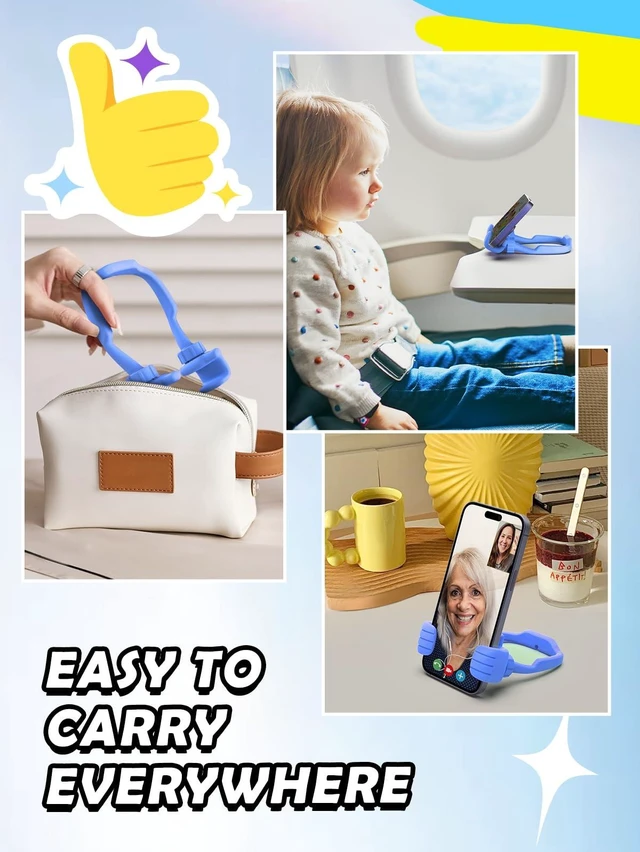 Alt view image 14 of 14 - Teen Boys Gifts for Men Adults Fathers Day Cell Phone Stand: UPGRADE Gifts for Kids Son Adjustable Lazy Thumbs Up Phone Holder for Desk Cool Gadgets Fun Gifts ideas for Him Husband Stocking Stuffers