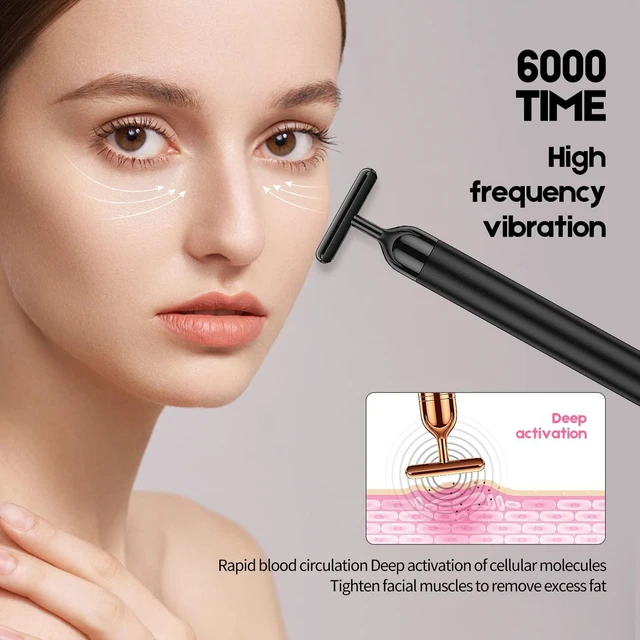 Alt view image 12 of 14 - 2-IN-1 Electric Face Massager, 3D Roller and T Shape Arm Eye Nose Head Massager Facial Roller Massager Kit Skin Care Tools