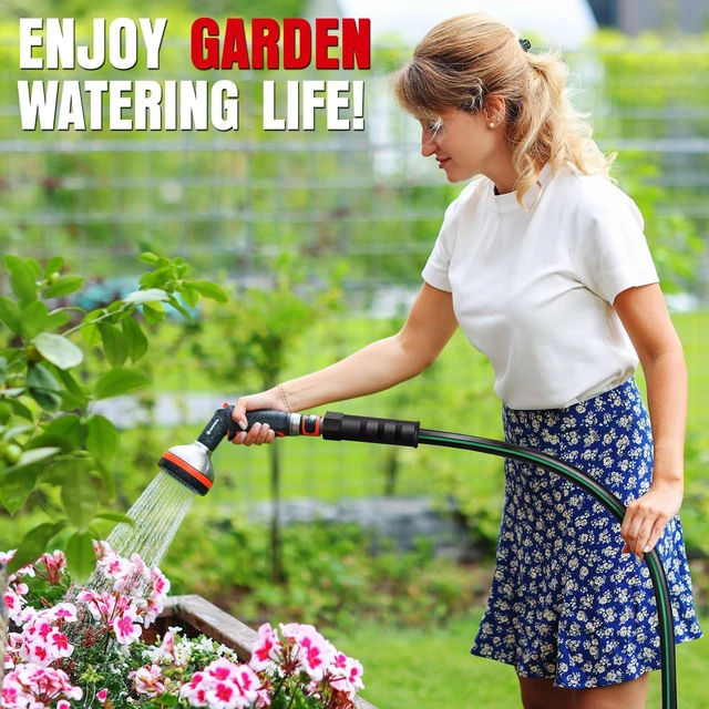 Alt view image 14 of 14 - Heavy Duty Garden Hose 25ft, NON-EXPANDABLE Flexible Water Hose, Kink Resistant Lightweight Hybrid Hose, Leakproof Hose Male to Female Fittings