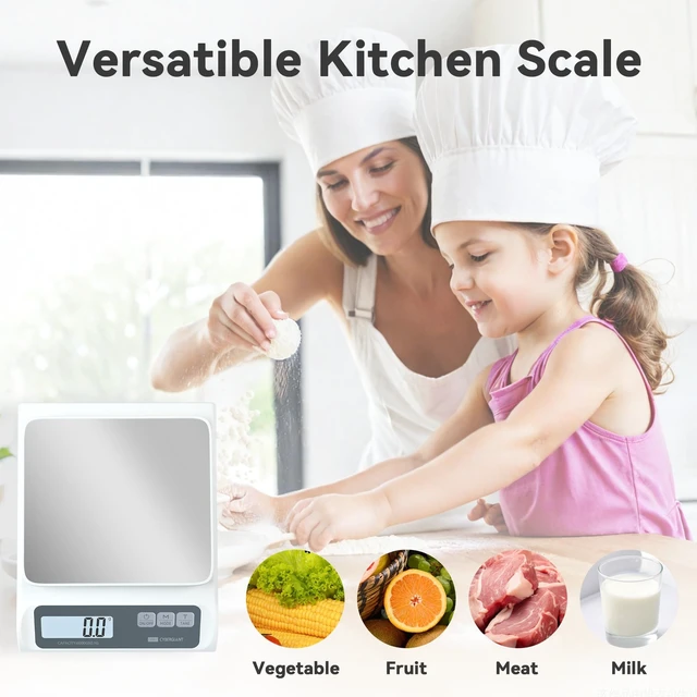 Alt view image 14 of 14 - 13lb/0.1g Precision Digital Food Scale - Meal Prep Kitchen Baking & Espresso Coffee - Gram Scale with Stainless Steel Platform & LCD Display