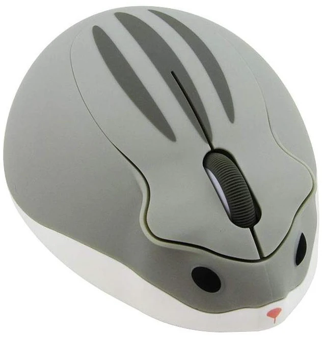 Alt view image 8 of 14 - 2.4GHz Wireless Mouse Cute Hamster Shape Less Noice Portable Mobile Optical 1200DPI USB Mice Cordless Mouse for PC Laptop Computer Notebook MacBook Kids Girl Men Women Mom Dad Gift (Gray)