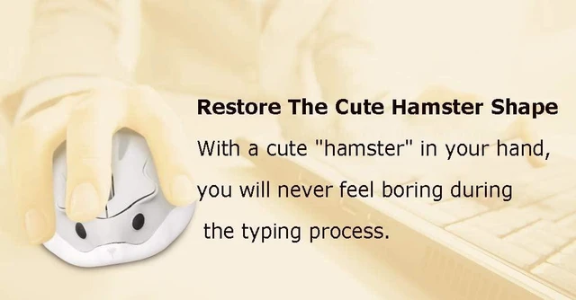 Alt view image 13 of 14 - 2.4GHz Wireless Mouse Cute Hamster Shape Less Noice Portable Mobile Optical 1200DPI USB Mice Cordless Mouse for PC Laptop Computer Notebook MacBook Kids Girl Men Women Mom Dad Gift (Gray)
