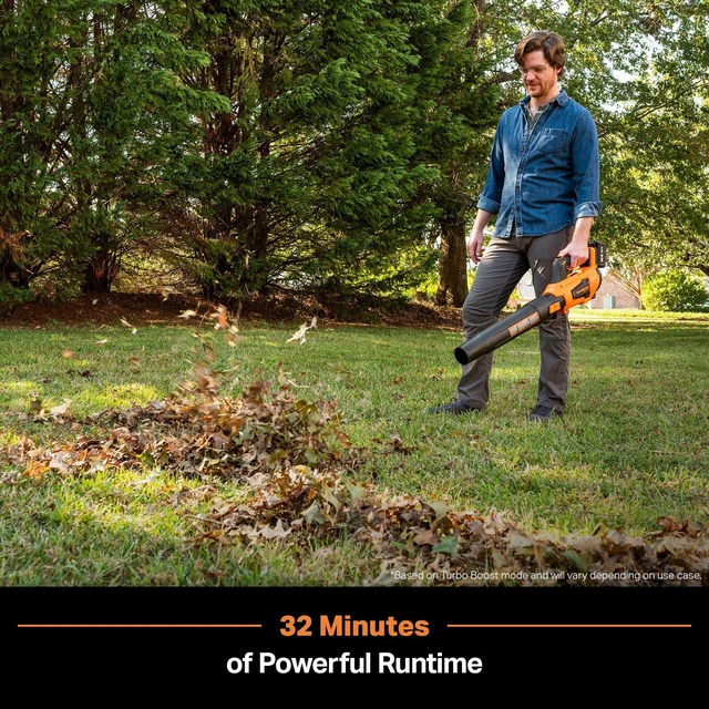 Alt view image 12 of 12 - Leaf Blower Cordless, LawnMaster Leaf Blower 24V Max with 4.0Ah Battery and a Charger-CLBL2417A