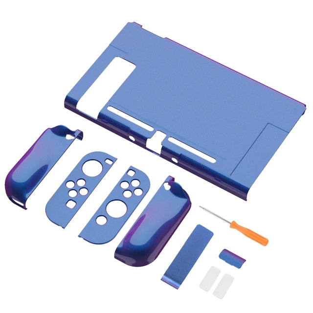 Alt view image 10 of 14 - Ergonomic Grip Case for Nintendo Switch, Upgraded Protective Hard Case Protector for Switch - Shock-absorbent Anti-Scratch Dockable Durable Cover Game Accessories, Chameleon Purple Blue