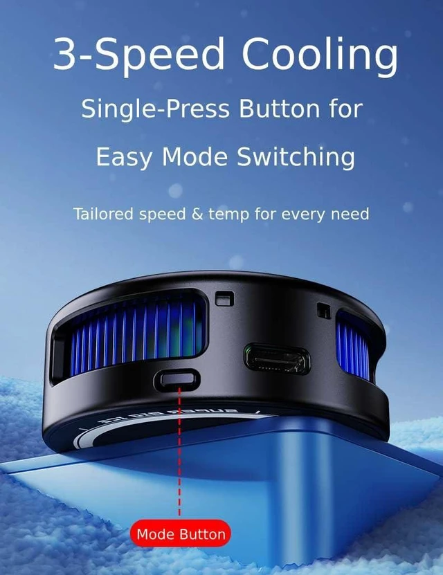 Alt view image 14 of 14 - Phone Cooler for Gaming, Low Noise USB Cell Phone Cooler with Smart Temp Control, Phone Cooling Fan with RGB LED Lights, Magnetic Ring & Clip Fan for Phone Gaming & Streaming