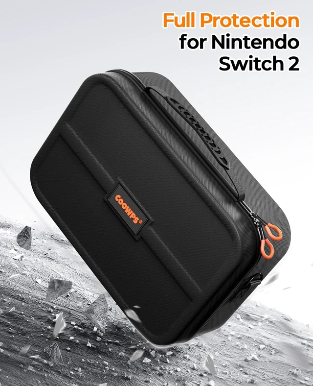 Alt view image 10 of 14 - Switch 2 Case for Nintendo Switch 2, with 4Pcs Thumb Grips, 20 Game Card Slots, Portable Full Protection All In One Travel Storage Case for Switch 2 Console Pro Controller Accessories