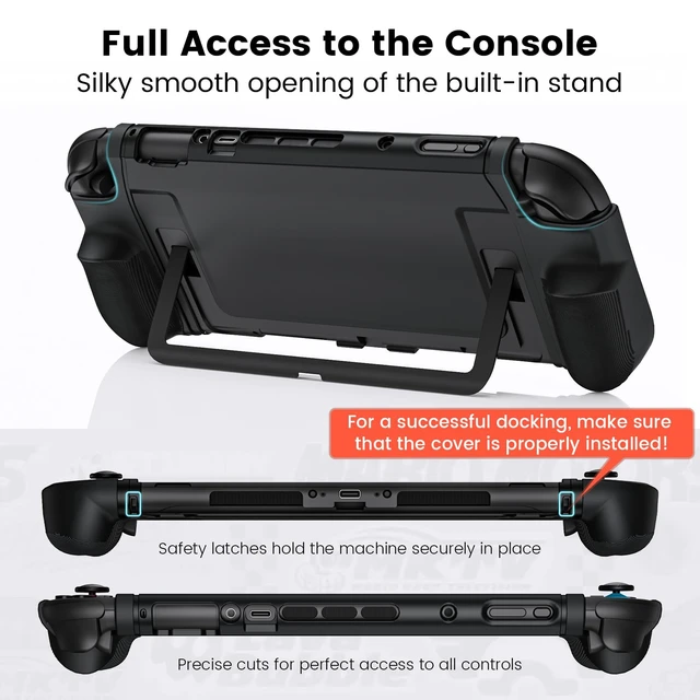 Alt view image 13 of 14 - for Switch 2 Grip Case (2025), Dockable Case with Ergonomic Grip for Handheld as a Real Gamepad, Shockproof Protective Case Accessories for Switch 2