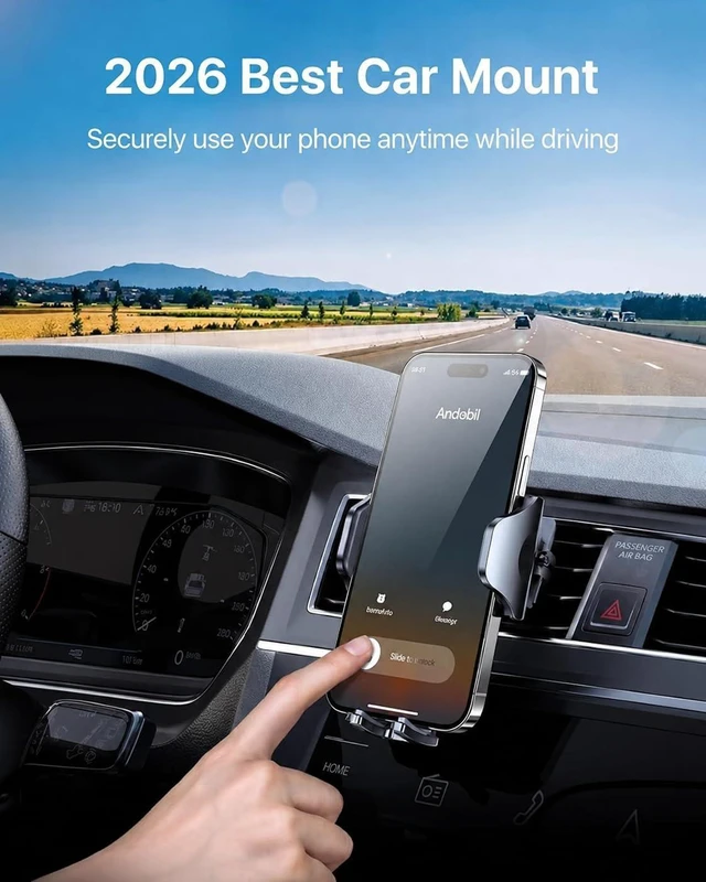 Alt view image 14 of 14 - 2026 Upgraded Car Phone Holder Mount, Military-Grade Phone Holders for Your Car Vent Ultra-Stable Metal Clip Universal 360° Cell Phone Car Mount for iPhone 17 Pro Max 16/15/14/13/12/ Samsung