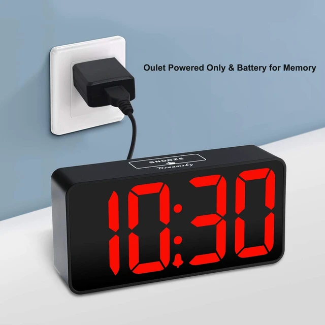 Alt view image 9 of 14 - Small Digital Alarm Clock for Bedroom with Large Big Numbers