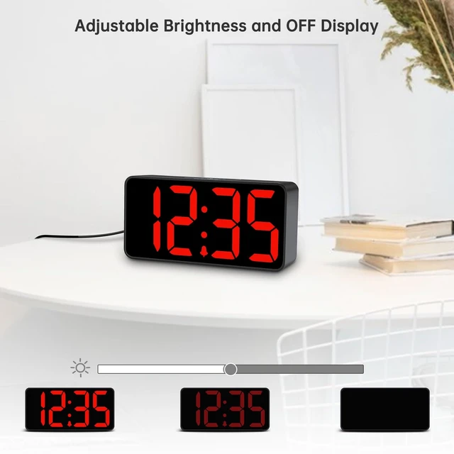 Alt view image 10 of 14 - Small Digital Alarm Clock for Bedroom with Large Big Numbers