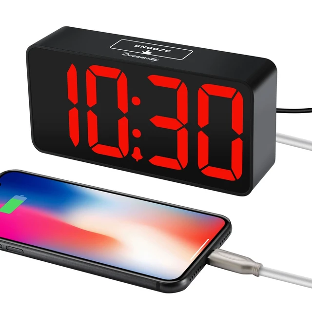 Alt view image 11 of 14 - Small Digital Alarm Clock for Bedroom with Large Big Numbers