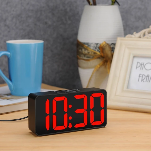 Alt view image 12 of 14 - Small Digital Alarm Clock for Bedroom with Large Big Numbers