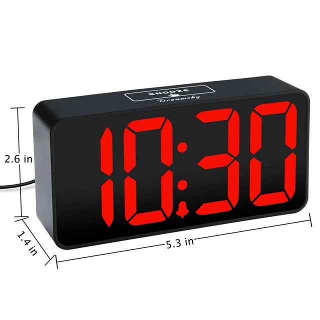 Alt view image 14 of 14 - Small Digital Alarm Clock for Bedroom with Large Big Numbers