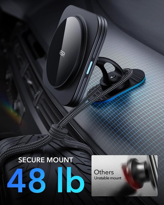 Alt view image 14 of 14 - for MagSafe Car Mount Charger,15W Magnetic Wireless Car Charger, for MagSafe Car Charging, Air Vent Dashboard Phone Holder Mount for iPhone Air 17 Pro Max 16 15 14 13 12, Galaxy S26, Fast Charging