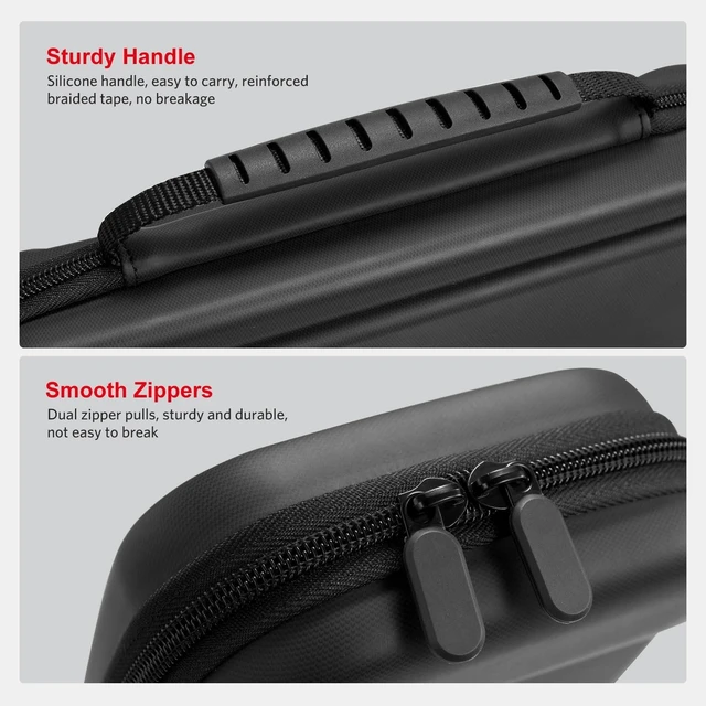 Alt view image 12 of 14 - Large Capacity Carrying Case for Nintendo Switch 2 ( 2025 ) , Ultra Slim Premium EVA Travel Pouch with 24 Game Cartridges, Screen Protective Cover, Accessories Storage Bag, Black