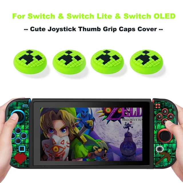Alt view image 12 of 14 - Carrying Case for Nintendo Switch, Soft Switch Case, Screen Protector, Thumb Grips Caps, Switch Accessories Protective Cases for Switch Console, Portable Travel Carry Cases for Nintendo Switch, Green