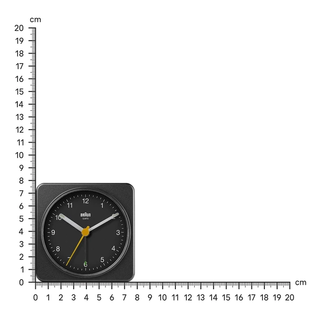 Alt view image 13 of 14 - Classic Analogue Alarm Clock with Snooze and Light, Quiet Quartz Sweeping Movement, Crescendo Beep Alarm in Black, Model BC03B.