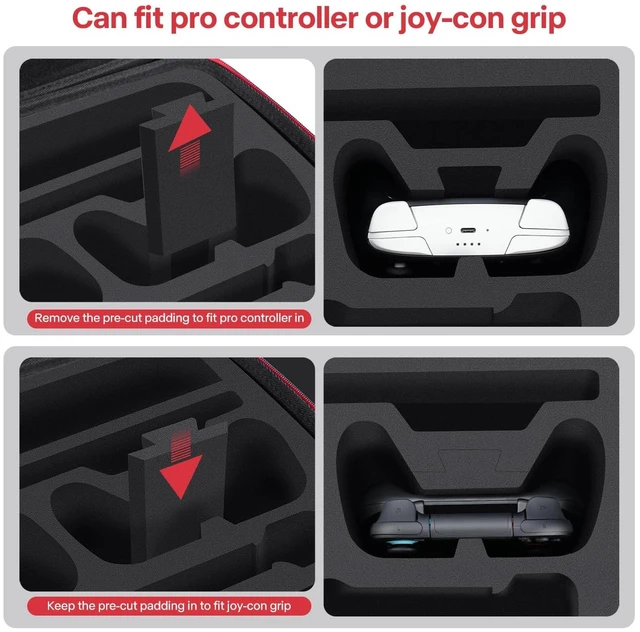 Alt view image 11 of 14 - Travel Case Compatible with Nintendo Switch 2, Controller & Accessories