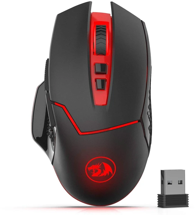 Alt view image 8 of 14 - Wireless Gaming Mouse with DPI Shifting, 2 Side Buttons, 2400 DPI, Ergonomic Design, 8 Buttons-Black