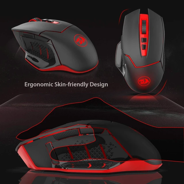 Alt view image 14 of 14 - Wireless Gaming Mouse with DPI Shifting, 2 Side Buttons, 2400 DPI, Ergonomic Design, 8 Buttons-Black