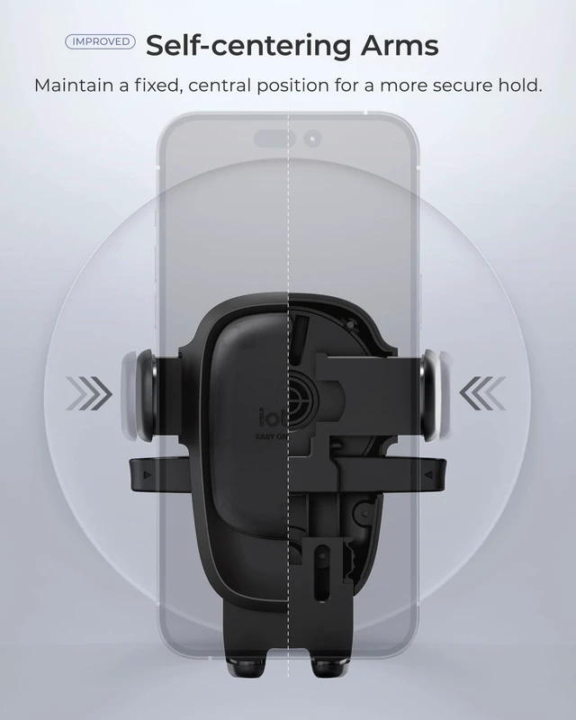Alt view image 9 of 12 - Easy One Touch Advanced Air Vent Car Phone Mount - Universal Cell Phone Holder for iPhone, Google, Samsung, Moto, LG, and All Other Smartphones